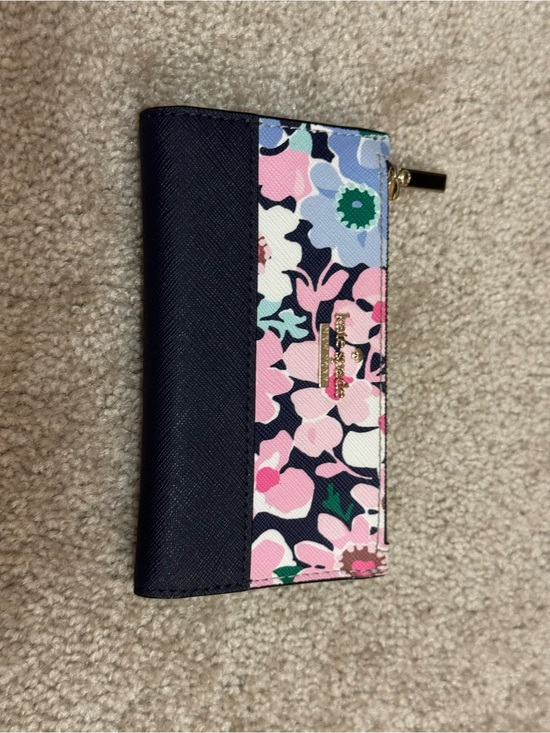 kate spade Handbags - kate spade Floral Zip Wallet in Navy and Pink